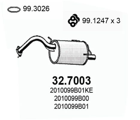 Obrázok Koncový tlmič výfuku ASSO  327003