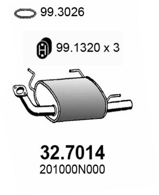 Obrázok Koncový tlmič výfuku ASSO  327014