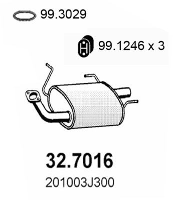 Obrázok Koncový tlmič výfuku ASSO  327016