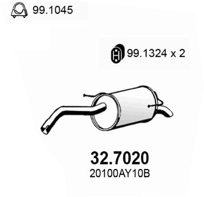 Obrázok Koncový tlmič výfuku ASSO  327020