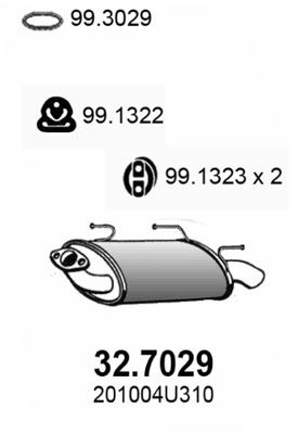 Obrázok Koncový tlmič výfuku ASSO  327029