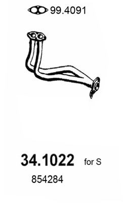 Obrázok Výfukové potrubie ASSO  341022