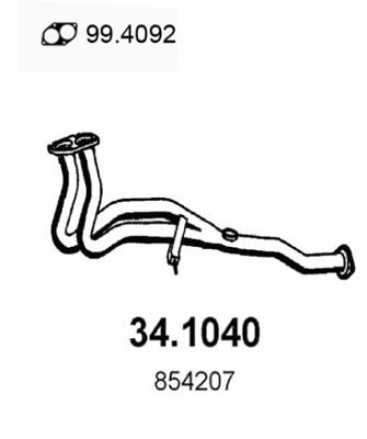 Obrázok Výfukové potrubie ASSO  341040