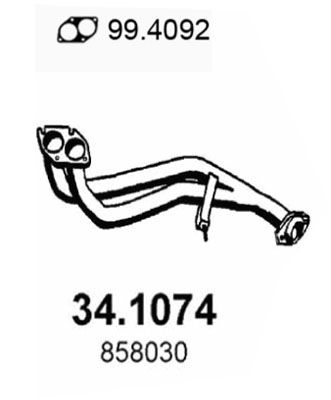 Obrázok Výfukové potrubie ASSO  341074