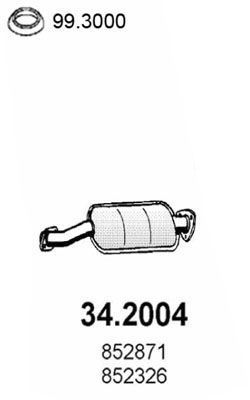 Obrázok Predný tlmič výfuku ASSO  342004