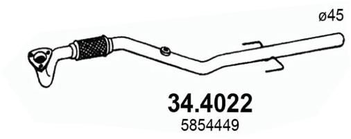 Obrázok Výfukové potrubie ASSO  344022