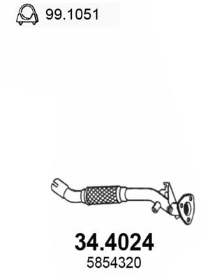 Obrázok Výfukové potrubie ASSO  344024