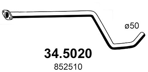 Obrázok Výfukové potrubie ASSO  345020