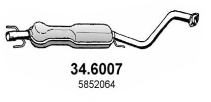 Obrázok Stredný tlmič výfuku ASSO  346007