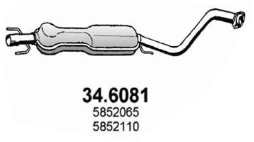 Obrázok Stredný tlmič výfuku ASSO  346081