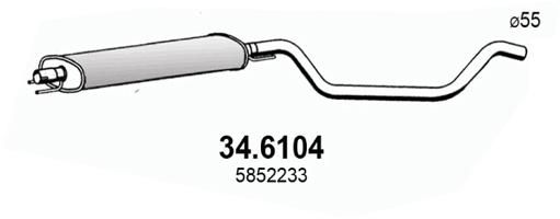 Obrázok Stredný tlmič výfuku ASSO  346104
