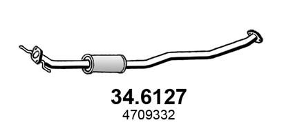 Obrázok Stredný tlmič výfuku ASSO  346127