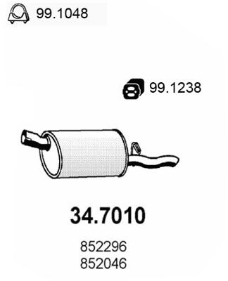 Obrázok Koncový tlmič výfuku ASSO  347010