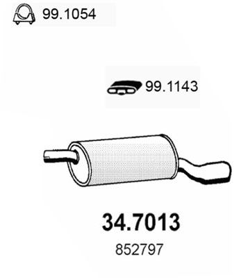 Obrázok Koncový tlmič výfuku ASSO  347013