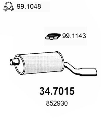 Obrázok Koncový tlmič výfuku ASSO  347015