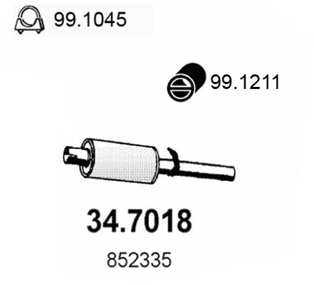 Obrázok Koncový tlmič výfuku ASSO  347018