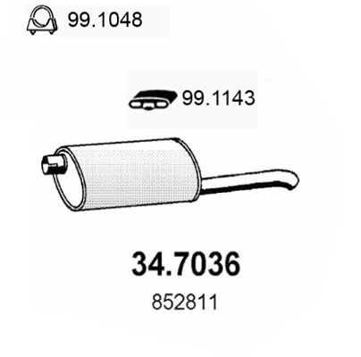 Obrázok Koncový tlmič výfuku ASSO  347036