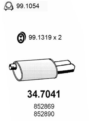 Obrázok Koncový tlmič výfuku ASSO  347041