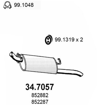 Obrázok Koncový tlmič výfuku ASSO  347057