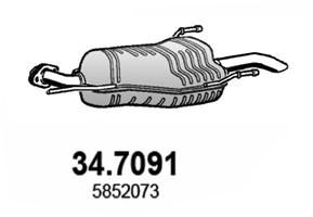 Obrázok Koncový tlmič výfuku ASSO  347091