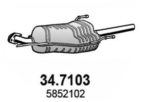 Obrázok Koncový tlmič výfuku ASSO  347103