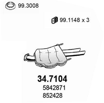 Obrázok Koncový tlmič výfuku ASSO  347104
