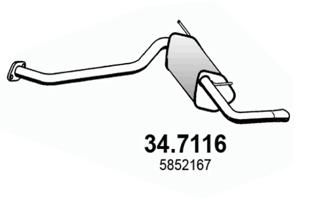 Obrázok Koncový tlmič výfuku ASSO  347116
