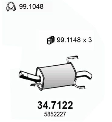 Obrázok Koncový tlmič výfuku ASSO  347122