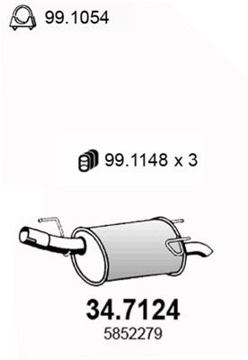 Obrázok Koncový tlmič výfuku ASSO  347124
