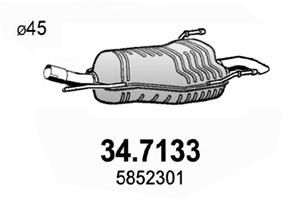Obrázok Koncový tlmič výfuku ASSO  347133