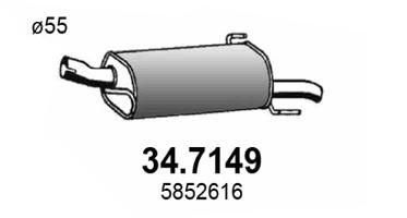 Obrázok Koncový tlmič výfuku ASSO  347149