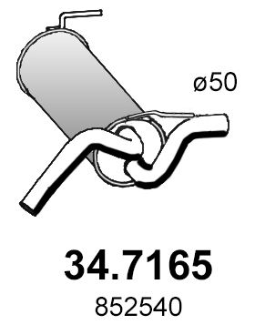Obrázok Koncový tlmič výfuku ASSO  347165
