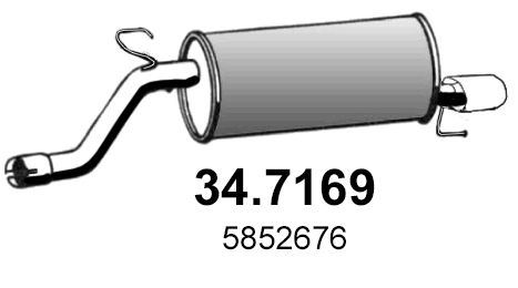 Obrázok Koncový tlmič výfuku ASSO  347169