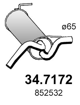 Obrázok Koncový tlmič výfuku ASSO  347172