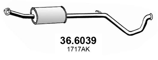 Obrázok Stredný tlmič výfuku ASSO  366039