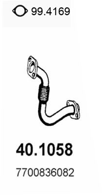 Obrázok Výfukové potrubie ASSO  401058