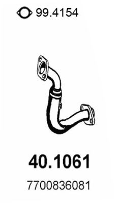 Obrázok Výfukové potrubie ASSO  401061