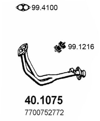 Obrázok Výfukové potrubie ASSO  401075