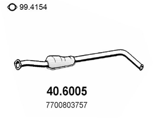 Obrázok Stredný tlmič výfuku ASSO  406005