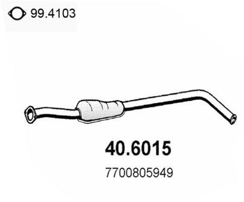 Obrázok Stredný tlmič výfuku ASSO  406015