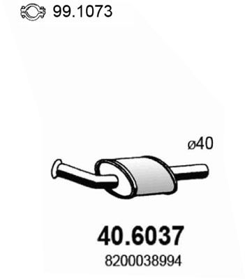 Obrázok Stredný tlmič výfuku ASSO  406037