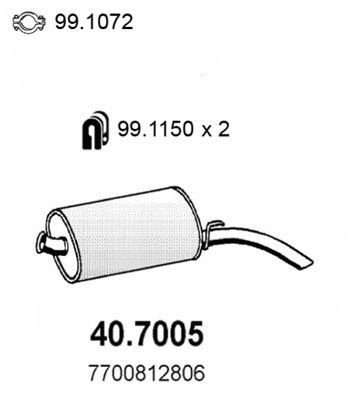 Obrázok Koncový tlmič výfuku ASSO  407005
