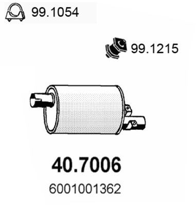 Obrázok Koncový tlmič výfuku ASSO  407006
