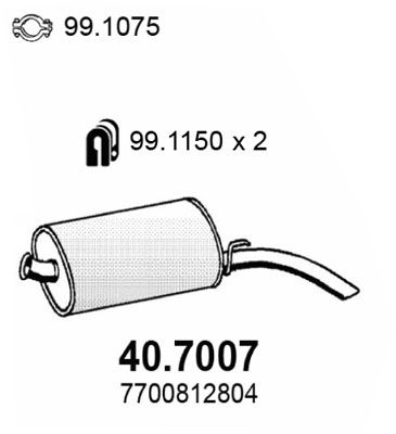 Obrázok Koncový tlmič výfuku ASSO  407007