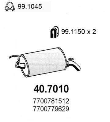 Obrázok Koncový tlmič výfuku ASSO  407010