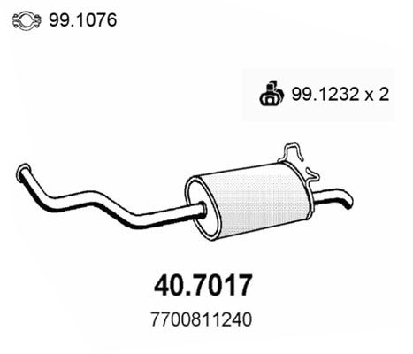 Obrázok Koncový tlmič výfuku ASSO  407017