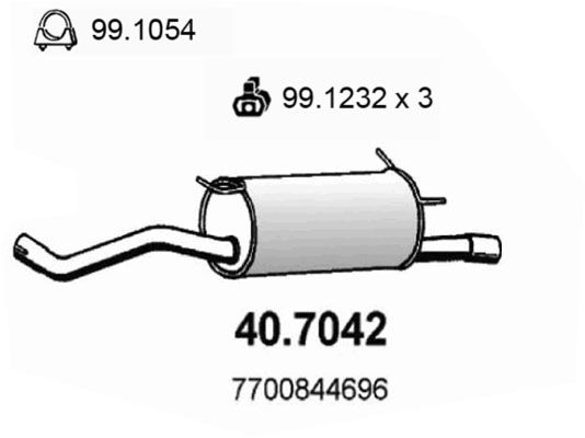 Obrázok Koncový tlmič výfuku ASSO  407042