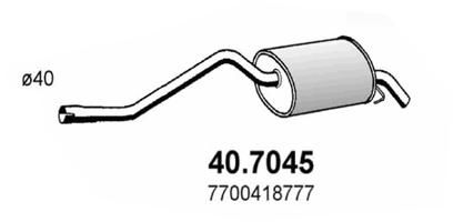 Obrázok Koncový tlmič výfuku ASSO  407045