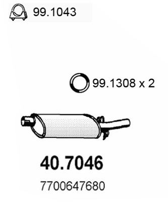 Obrázok Koncový tlmič výfuku ASSO  407046