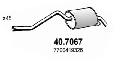 Obrázok Koncový tlmič výfuku ASSO  407067